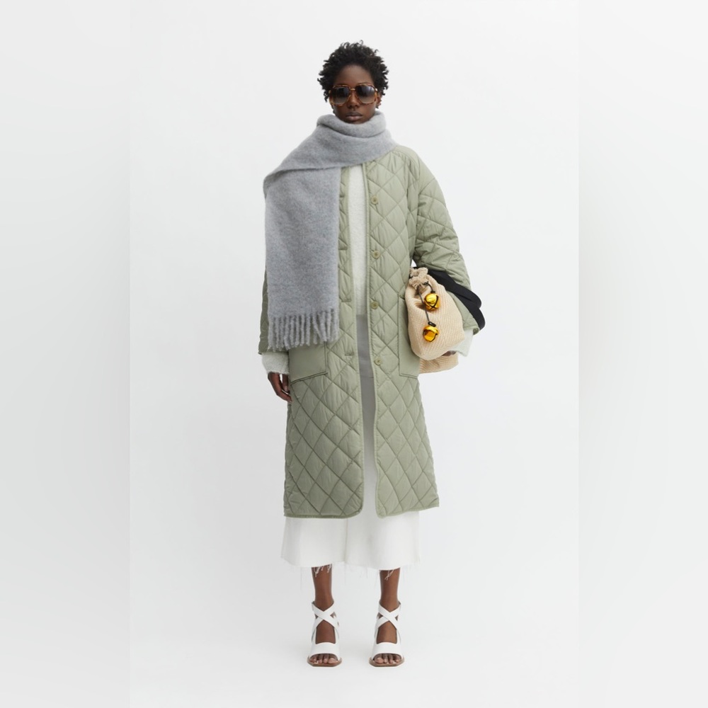 Rodebjer long Jacket Quilted - olive leaf - RARE -SOLD OUT-EUC